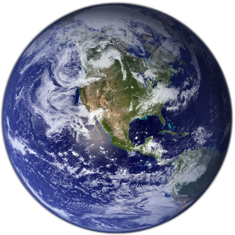 Global coverage showing western hemisphere